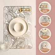 VON CASA Golden Placemat Set Of 2