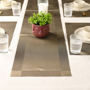 VON CASA Light Green Table Runner with Placement Pack Of 7