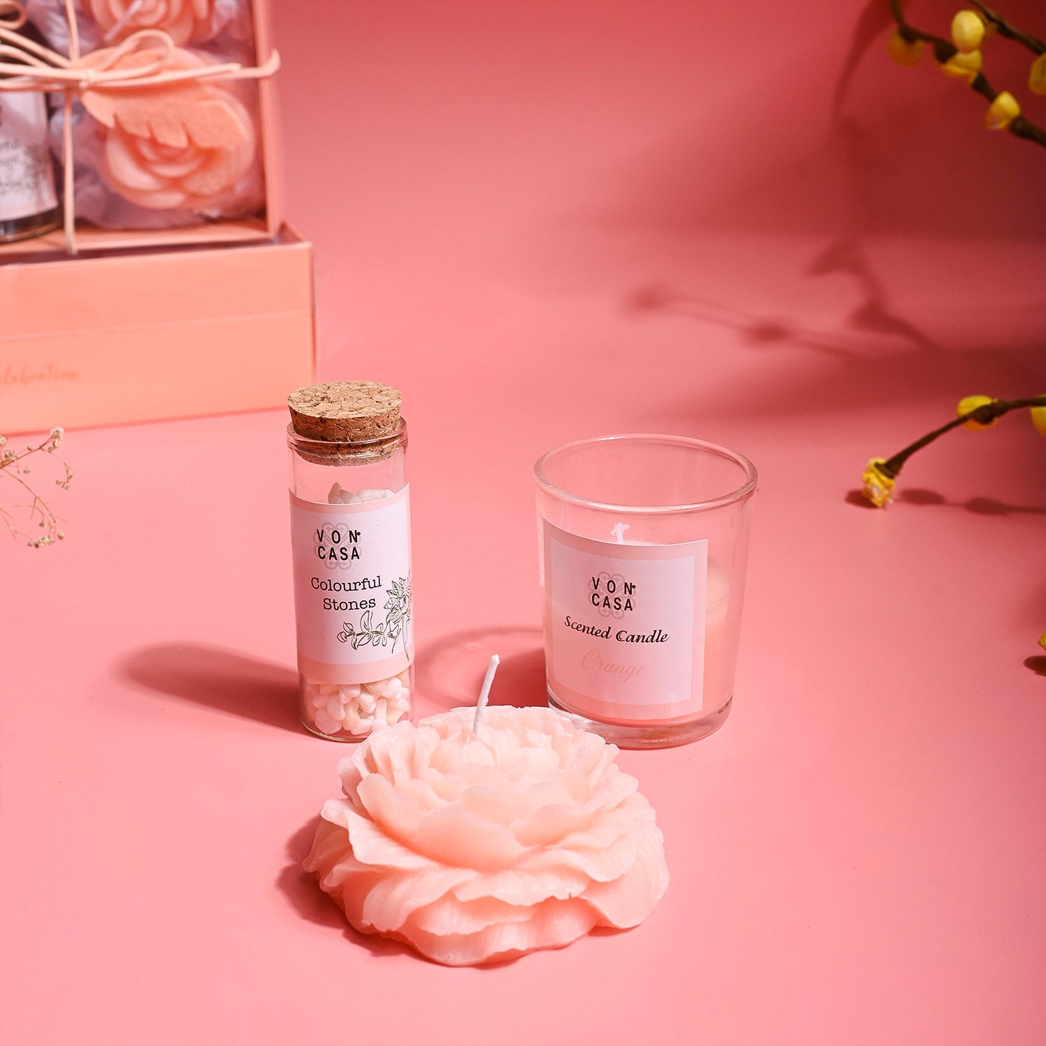 Orange Fragrance Candle Gift Set