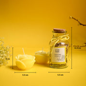 Lemon Rain Flower Candles & Potpourri Set