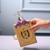 Ceramic Yellow Rectangle Soap Dispenser - Happy Day Print Matte Finish