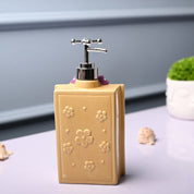 Ceramic Yellow Rectangle Soap Dispenser - Happy Day Print Matte Finish