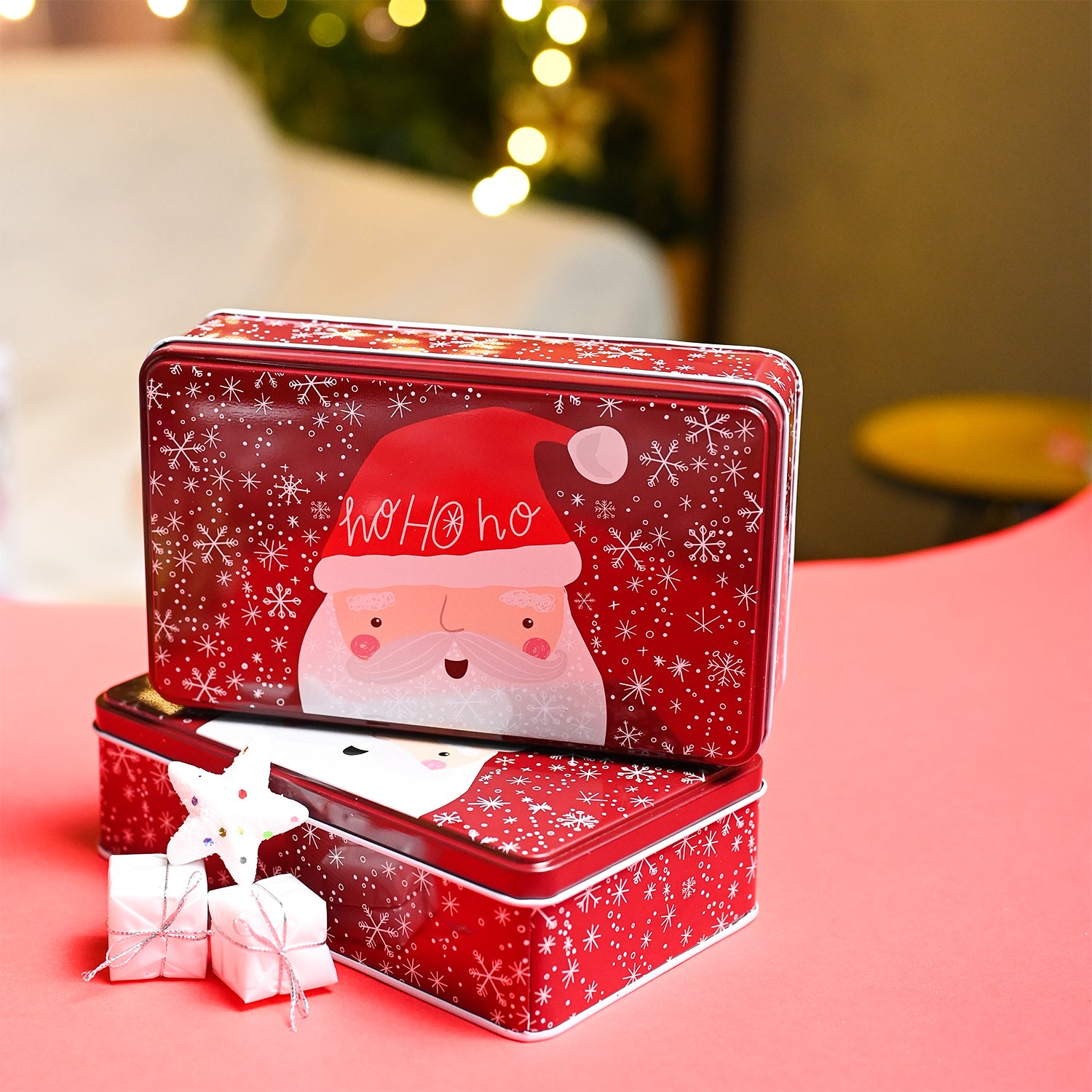 Red Box Set Of 2 - Christmas Cookie Jars