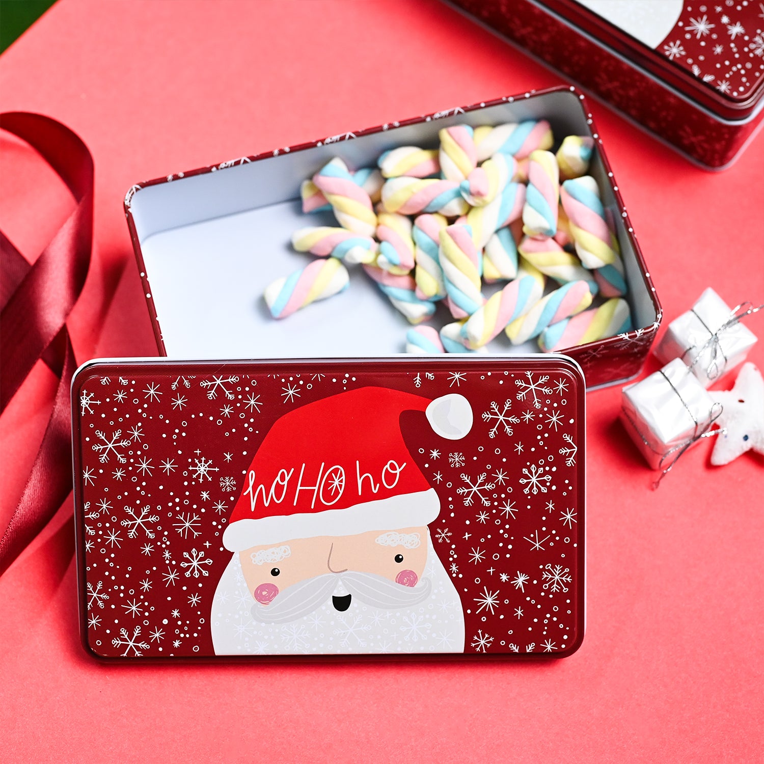 Red Box Set Of 2 - Christmas Cookie Jars