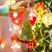 Christmas Decoration Bell Set Of 2 - Golden, X-Mas Hanging