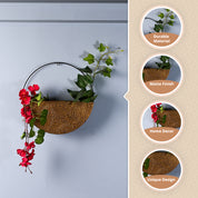 Small Antique Gold Hanging Planter - Antique Gold Embossed