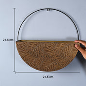 Small Antique Gold Hanging Planter - Antique Gold Embossed