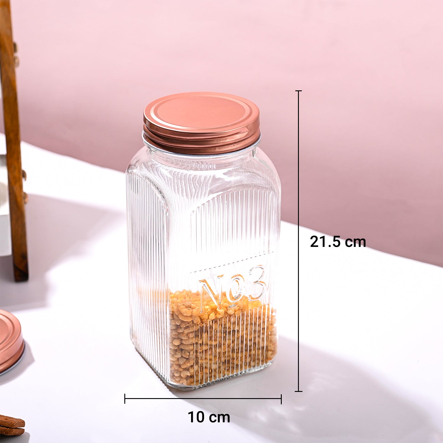 Pack Of 2 Glass Jar Set, 1500mL Each