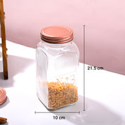 Pack Of 2 Glass Jar Set, 1500mL Each