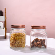 Pack Of 2 Glass Jar Set, 900mL Each