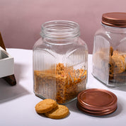 Pack Of 2 Glass Jar Set, 900mL Each