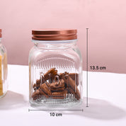 Pack Of 2 Glass Jar Set, 900mL Each