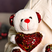 Smart Teddy Bear With Red Heart