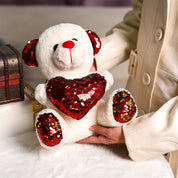 Smart Teddy Bear With Red Heart