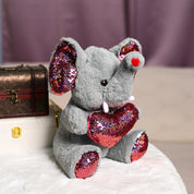 Plush Elephant Toy With Red Heart