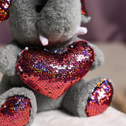 Plush Elephant Toy With Red Heart