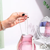 VON CASA Purple Cylindrical Glass T-Light Holder