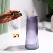 VON CASA Purple Cone Glass T-Light Holder