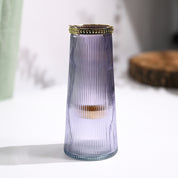 VON CASA Purple Cone Glass T-Light Holder