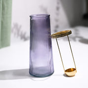 VON CASA Purple Cone Glass T-Light Holder
