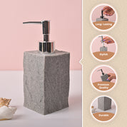 VON CASA Grey Polyresin Soap Dispenser