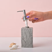 VON CASA Grey Polyresin Soap Dispenser