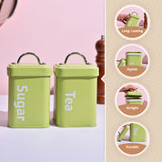 Matte Green Tea & Sugar Storage Jar