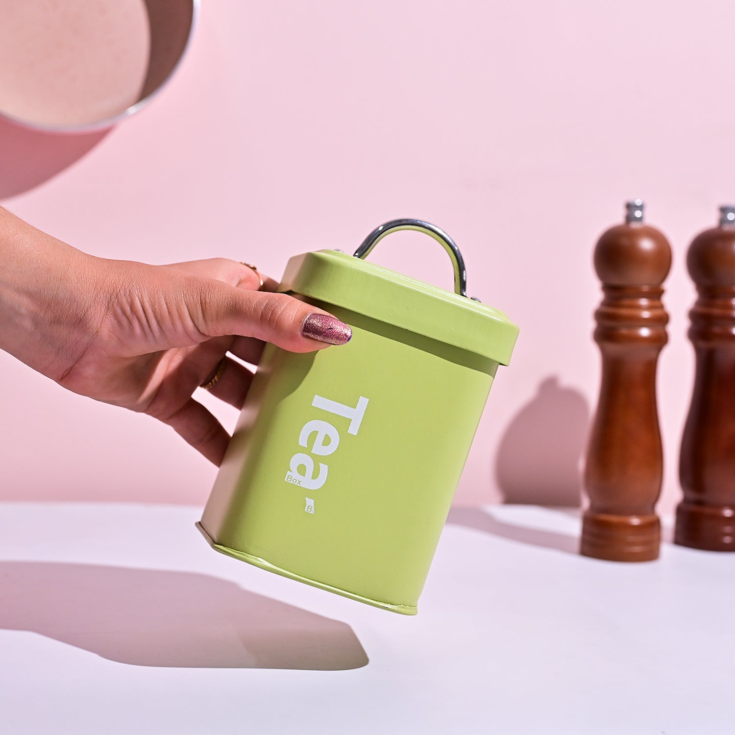 Matte Green Tea & Sugar Storage Jar