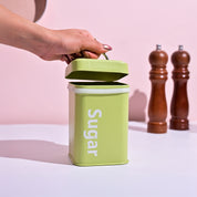 Matte Green Tea & Sugar Storage Jar