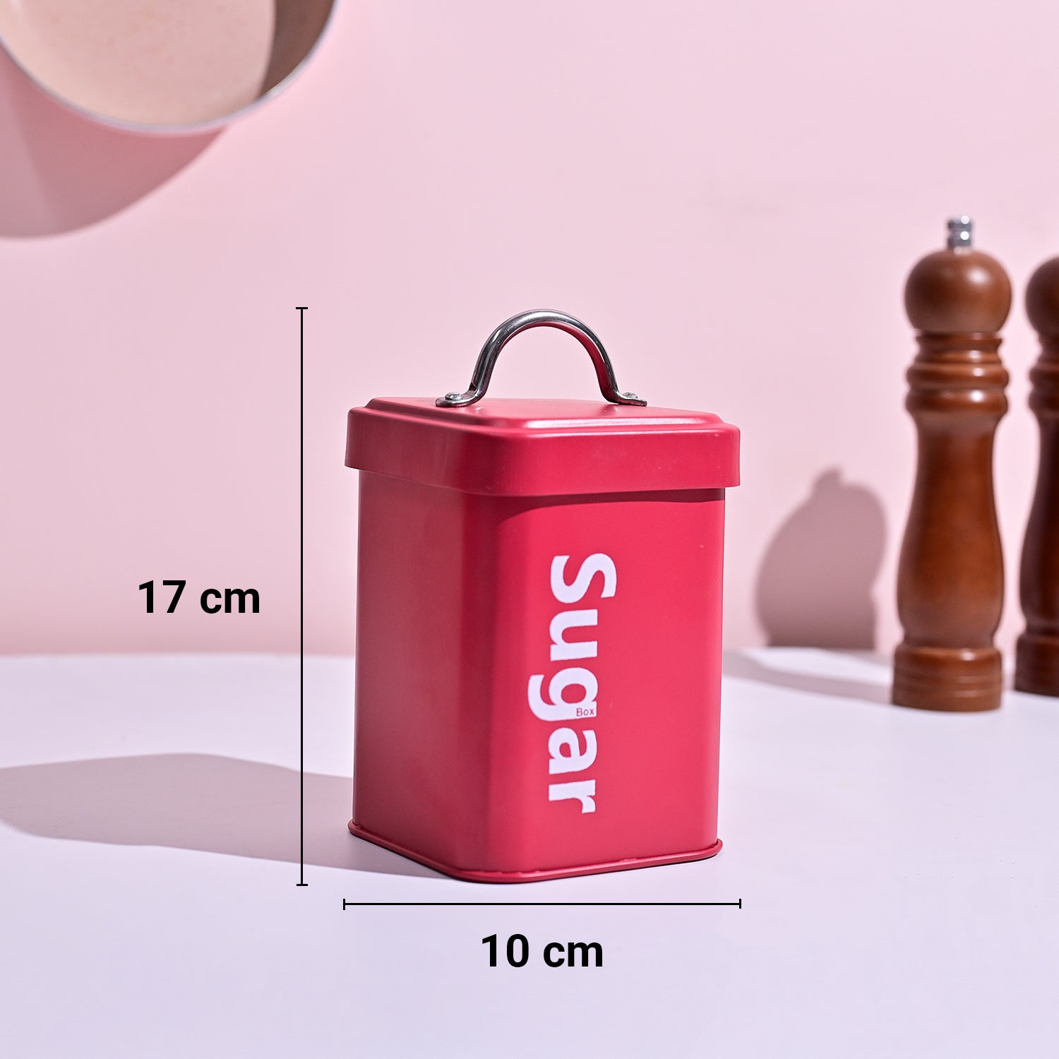 Matte Red Tea & Sugar Storage Jars