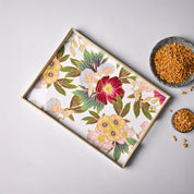 VON CASA Floral Design Large Decorative Serving Tray