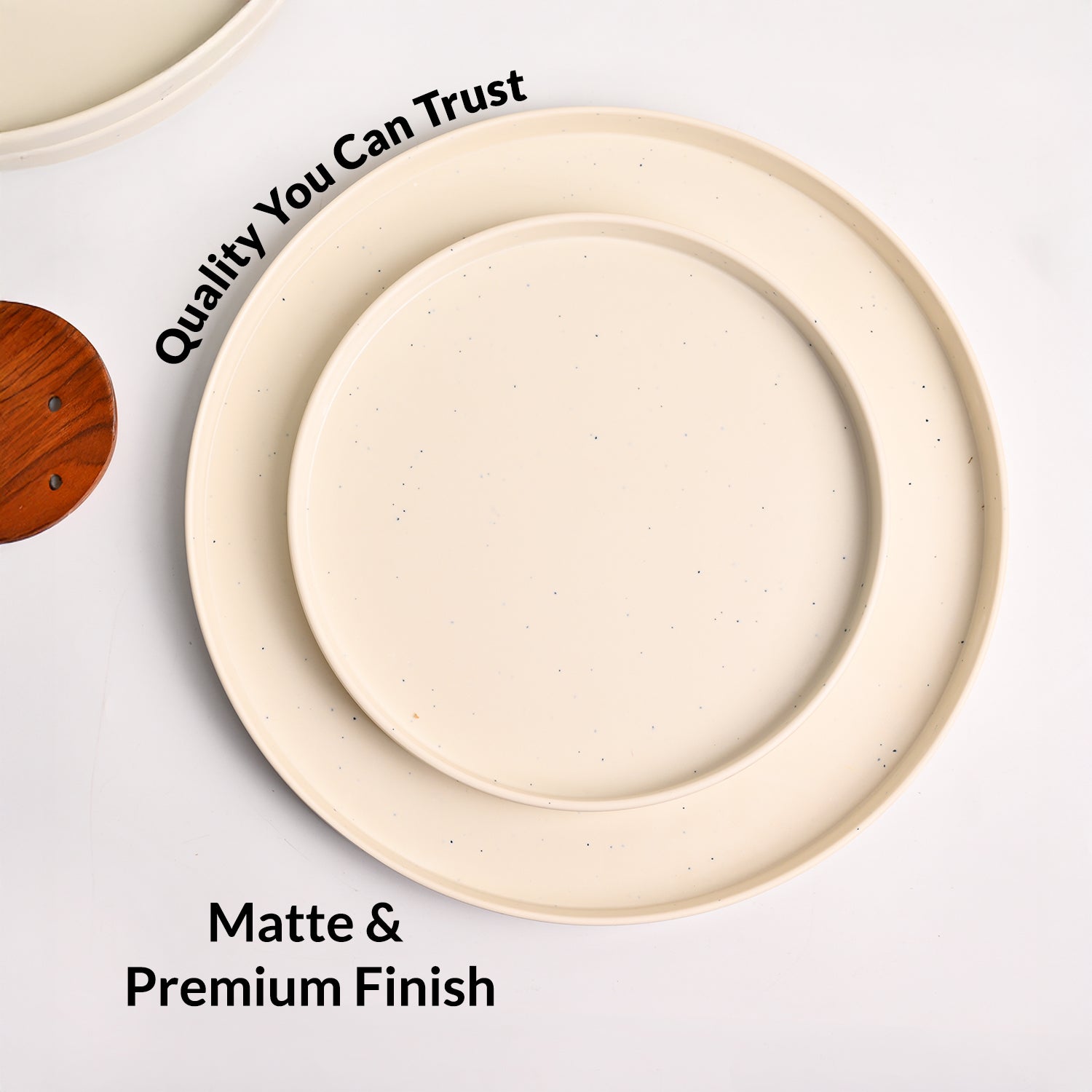 Minto Cream Sparkle Melamine Dinner Set – 12 Pcs