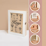 MARKET99 Brown MDF Key Bo x  with Key Print Design