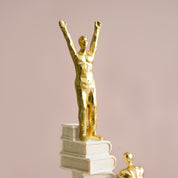 MARKET99 Resin Decor Object Staircase Design in White & Golden