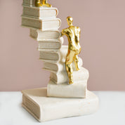 MARKET99 Resin Decor Object Staircase Design in White & Golden
