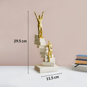 MARKET99 Resin Decor Object Staircase Design in White & Golden