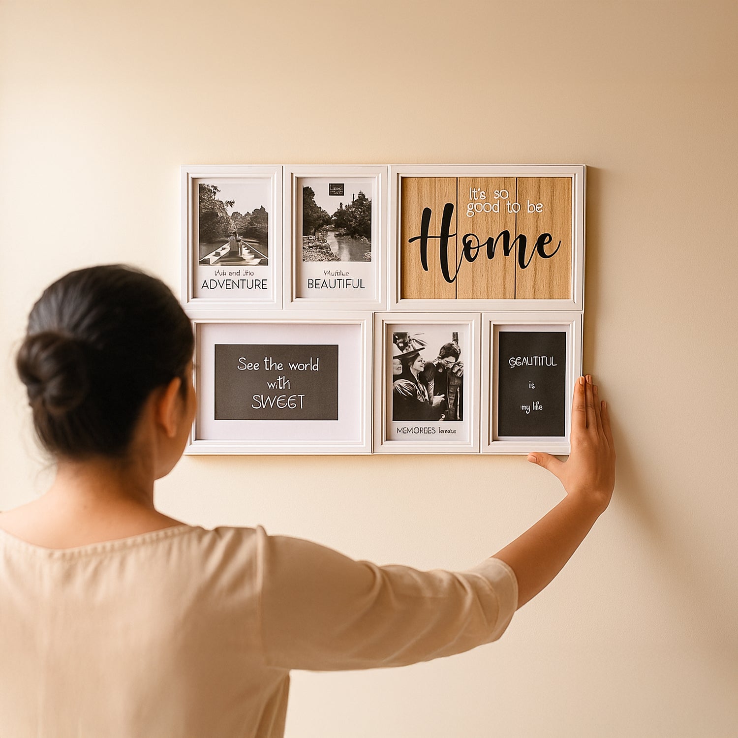 Photo Frame (Collage) – Off White Rectangle