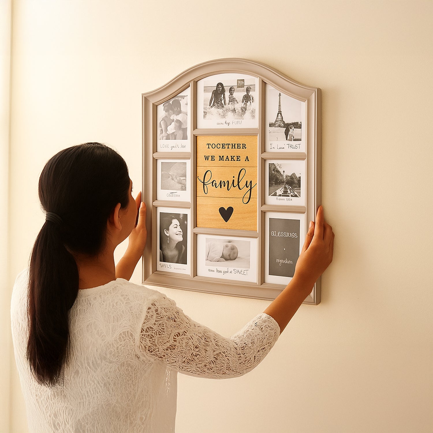 Photo Frame (Collage) – Off White Rectangle