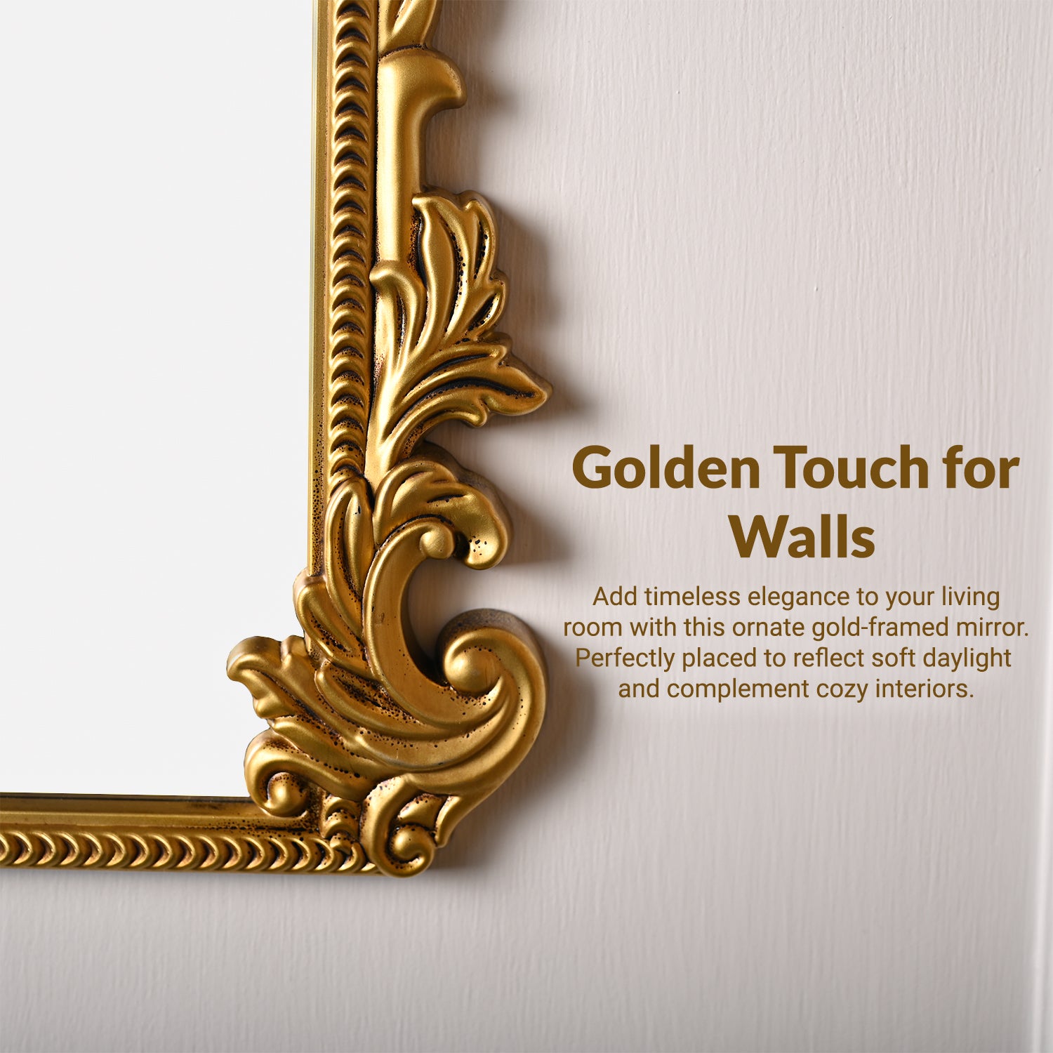 Antique Gold Rectangle Wall Mirror