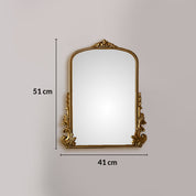 Antique Gold Rectangle Wall Mirror