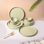 Market99 Rusty Green Melamine Dinner Set Of 12