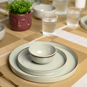 Market99 Rusty Green Melamine Dinner Set Of 12
