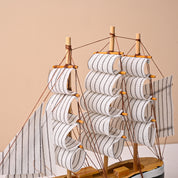 Decorative Wooden Boat – Multi-Colour