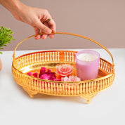 MARKET99 Golden Oval Nordic Basket With Handle