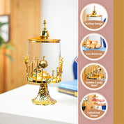 MARKET99 Glossy Golden Iron Candy Bowl (14.5 x 30.5cm)