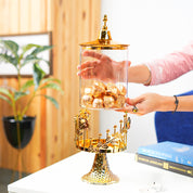 MARKET99 Glossy Golden Iron Candy Bowl (14.5 x 30.5cm)