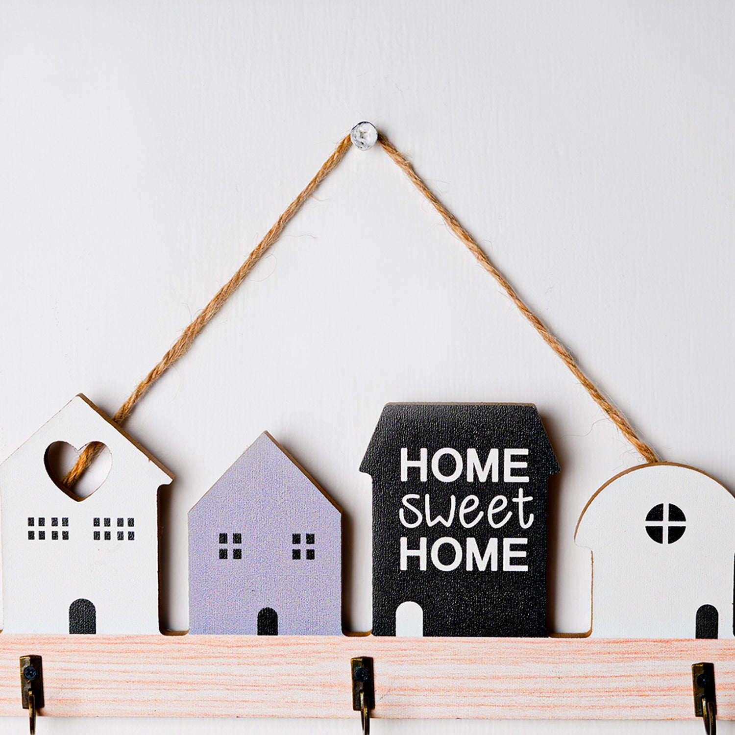 MARKET99 24 x 10cm Multi-Color House Hanging Hooks