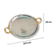MARKET99 Oval Decorative Tray (Iron, 34.5 x 26cm)