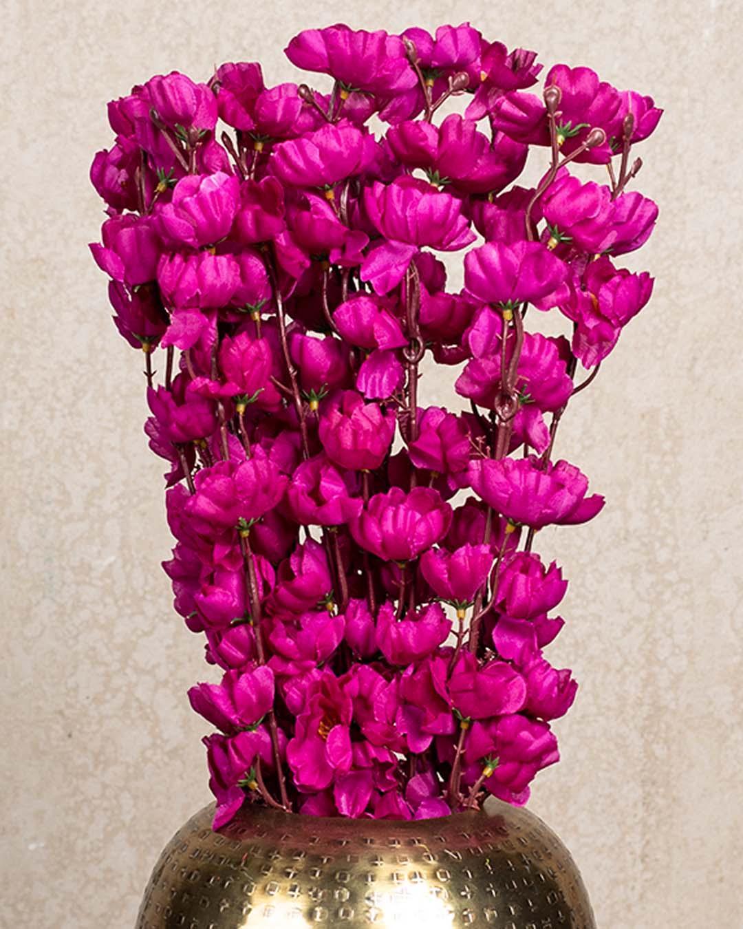 Artificial Flower Plant, Cherry Blossom, Polyester, Purple, Set of 2 - MARKET 99