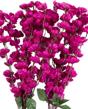 Artificial Flower Plant, Cherry Blossom, Polyester, Purple, Set of 2 - MARKET 99